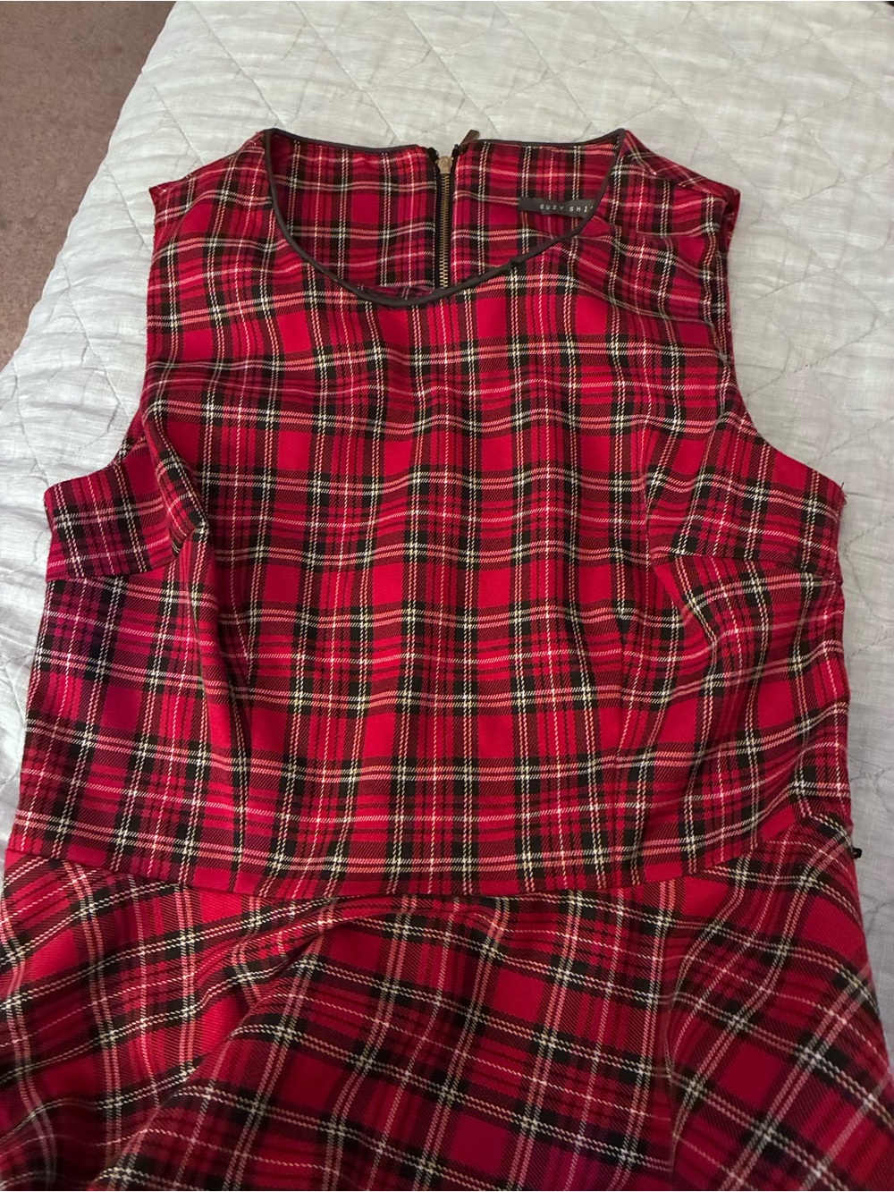 Suzy Shier Red Plaid Dress size Medium